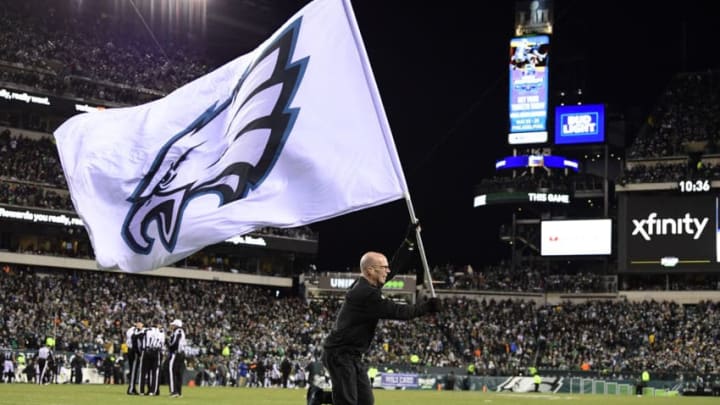 PHILADELPHIA, PENNSYLVANIA - JANUARY 05: The Philadelphia Eagles flag is seen in the NFC Wild Card Playoff game against the Seattle Seahawks at Lincoln Financial Field on January 05, 2020 in Philadelphia, Pennsylvania. (Photo by Steven Ryan/Getty Images)