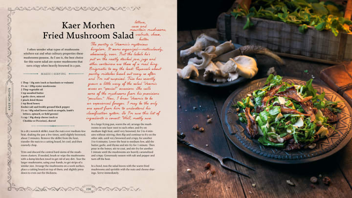 The Witcher Official Cookbook: Provisions, Fare, and Culinary Tales from Travels Across the Continent, by Anita Sarna and Karolina Krupecka, based on the novels created by Andrzej Sapkowski and video games developed by CD PROJEKT S.A. Image courtesy of Penguin Random House.