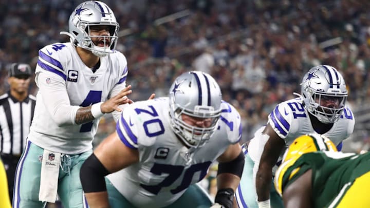 ARLINGTON, TEXAS - OCTOBER 06: Dak Prescott #4 of the Dallas Cowboys at AT&T Stadium on October 06, 2019 in Arlington, Texas. (Photo by Ronald Martinez/Getty Images)