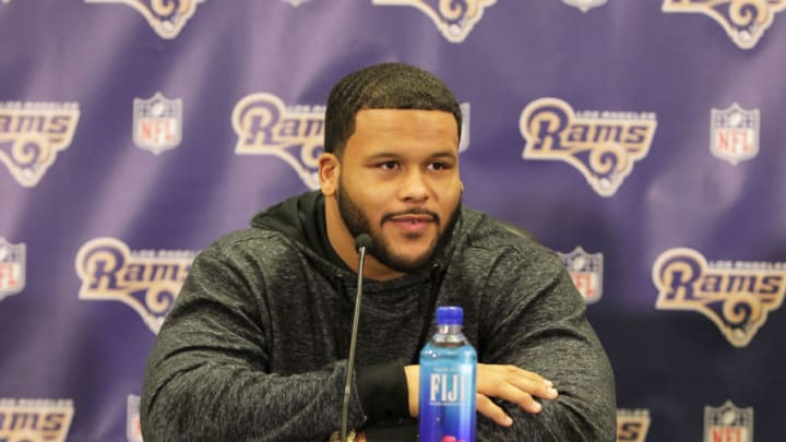 MANHATTAN BEACH, CA - MARCH 04: Aaron Donald (Photo by Leon Bennett/Getty Images)
