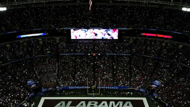 ATLANTA, GA - DECEMBER 03: A general view during the SEC Championship game between the Florida Gators and the Alabama Crimson Tide at the Georgia Dome on December 3, 2016 in Atlanta, Georgia. (Photo by Scott Cunningham/Getty Images)