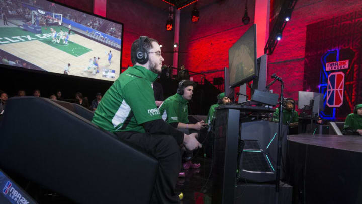 LONG ISLAND CITY, NY - MAY 19: oFAB of Celtics Crossover Gaming during the game against Mavs Gaming on May 19, 2018 at the NBA 2K League Studio Powered by Intel in Long Island City, New York. NOTE TO USER: User expressly acknowledges and agrees that, by downloading and/or using this photograph, user is consenting to the terms and conditions of the Getty Images License Agreement. Mandatory Copyright Notice: Copyright 2018 NBAE (Photo by Michelle Farsi/NBAE via Getty Images)