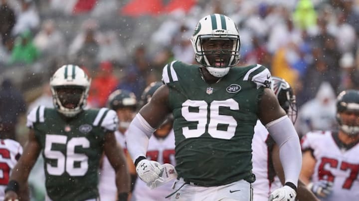 EAST RUTHERFORD, NJ - OCTOBER 29: Defensive end Muhammad Wilkerson
