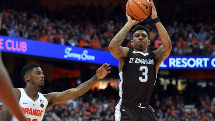 Atlantic 10 Basketball St. Bonaventure Bonnies guard Jaylen Adams Rich Barnes-USA TODAY Sports