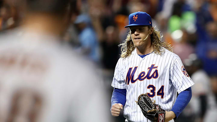 NEW YORK, NY – OCTOBER 05: Noah Syndergaard (Photo by Elsa/Getty Images)