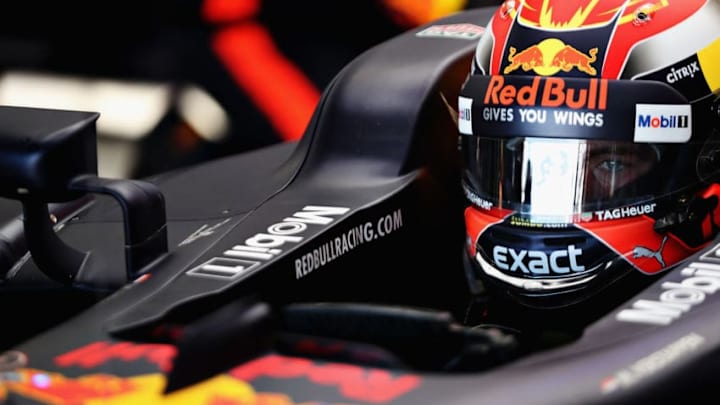 SUZUKA, JAPAN - OCTOBER 08: Max Verstappen of Netherlands and Red Bull Racing prepares to drive in the garage before the Formula One Grand Prix of Japan at Suzuka Circuit on October 8, 2017 in Suzuka. (Photo by Mark Thompson/Getty Images)