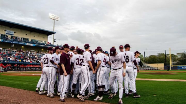 Mississippi State played Texas Tech in a college baseball game at MGM Park in Biloxi on March 10, 2020. The Bulldogs beat the Red Raiders 6-3.mississippi state baseball