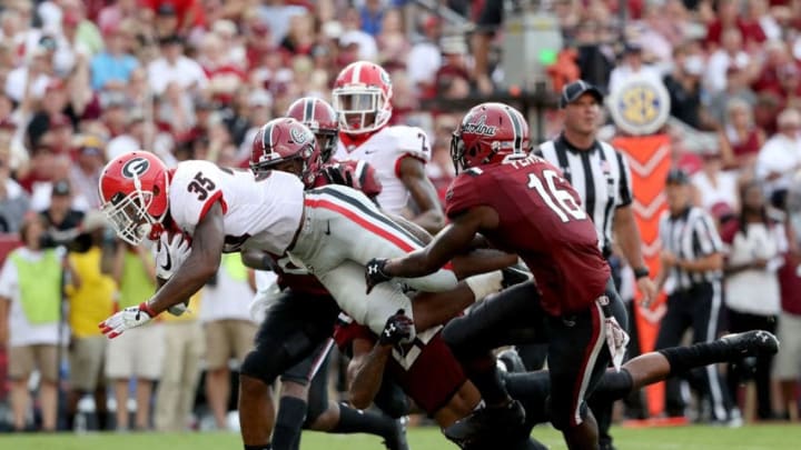 COLUMBIA, SC - SEPTEMBER 08: Brian Herrien #35 (Photo by Streeter Lecka/Getty Images)