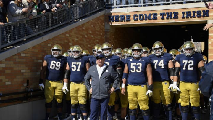 Brian Kelly, Notre Dame football (Photo by Quinn Harris/Getty Images)