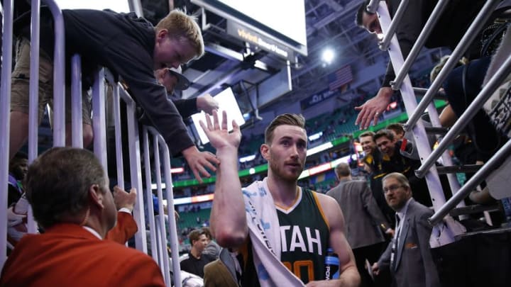 Utah Jazz forward Gordon Hayward (20) makes today’s FanDuel daily picks. Mandatory Credit: Jeff Swinger-USA TODAY Sports