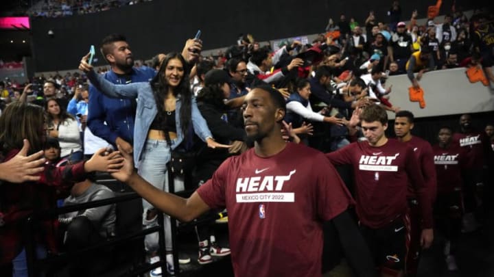 Miami Heat center Bam Adebayo (13) enters the court at the start of the second half of the NBA Mexico City Game 2022 against the San Antonio Spurs(Kirby Lee-USA TODAY Sports)