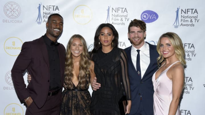 LOS ANGELES, CALIFORNIA - DECEMBER 03: (L - R) Yamen Sanders, Alexandra Stewart, Kyra Green, Cash Barnett and Mallory Santic attend the 2nd annual National Film and TV Awards at Globe Theatre on December 03, 2019 in Los Angeles, California. (Photo by Michael Tullberg/Getty Images)
