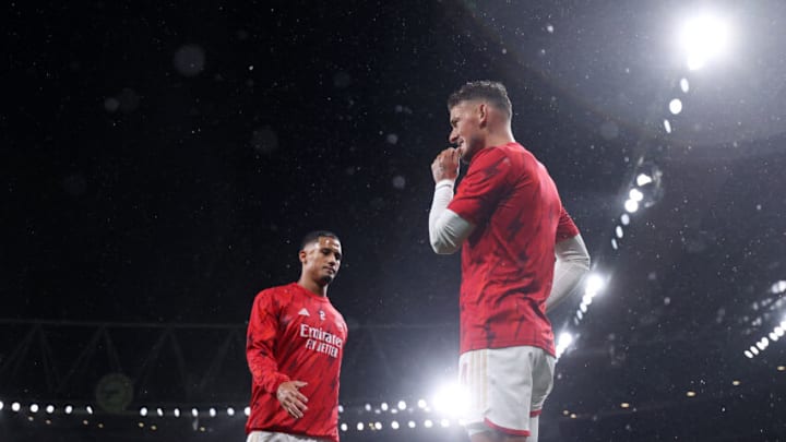 William Saliba and Ben White of Arsenal (Photo by Alex Pantling/Getty Images)