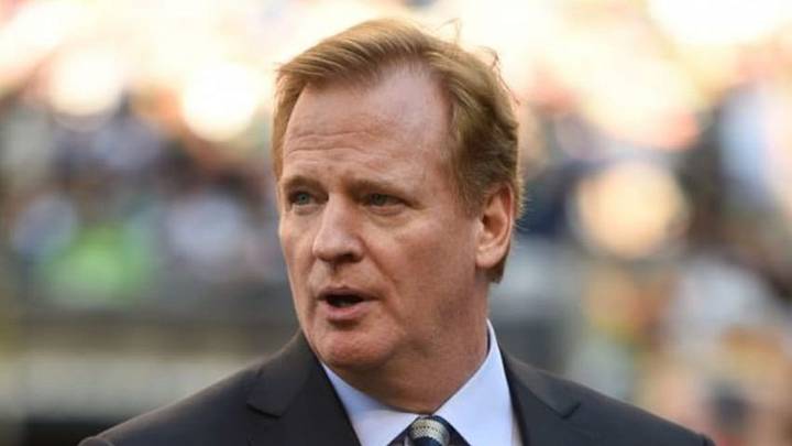 September 4, 2014; Seattle, WA, USA; NFL commissioner Roger Goodell walks the sidelines before the game between the Seattle Seahawks and the Green Bay Packers at CenturyLink Field. Mandatory Credit: Kyle Terada-USA TODAY Sports September 4, 2014; Seattle, WA, USA; NFL commissioner Roger Goodell walks the sidelines before the game between the Seattle Seahawks and the Green Bay Packers at CenturyLink Field. Mandatory Credit: Kyle Terada-USA TODAY Sports