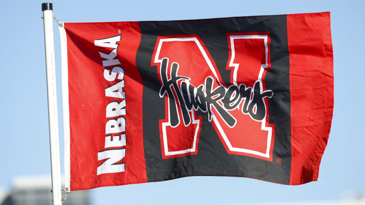CHAMPAIGN, IL – SEPTEMBER 29: A Nebraska Cornhuskers flag is seen in the tailgating lot before the game against the Illinois Fighting Illini at Memorial Stadium on September 29, 2017, in Champaign, Illinois. (Photo by Michael Hickey/Getty Images)