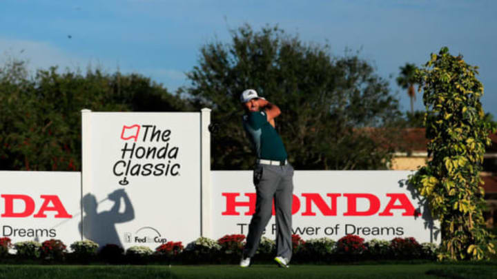 PALM BEACH GARDENS, FL – FEBRUARY 23: Sergio Garcia of Spain plays his shot from the 12th tee during the first round of The Honda Classic at PGA National Resort and Spa on February 23, 2017 in Palm Beach Gardens, Florida. (Photo by Cliff Hawkins/Getty Images)