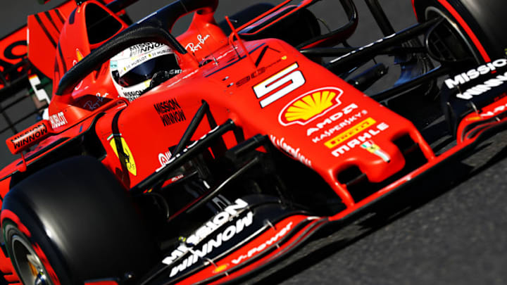 SUZUKA, JAPAN - OCTOBER 13: Sebastian Vettel of Germany driving the (5) Scuderia Ferrari SF90 on track during qualifying for the F1 Grand Prix of Japan at Suzuka Circuit on October 13, 2019 in Suzuka, Japan. (Photo by Mark Thompson/Getty Images)