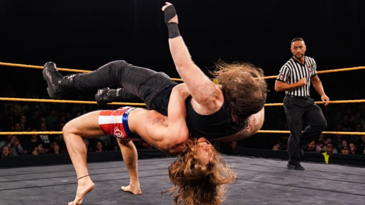 Matt Riddle’s strength & athleticism on full display as he slaps a German suplex on big Killian Dain.