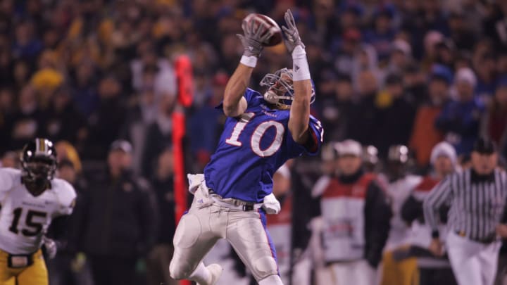 Kansas Jayhawks’ Kerry Meier (Photo by Albert Dickson/Sporting News via Getty Images)