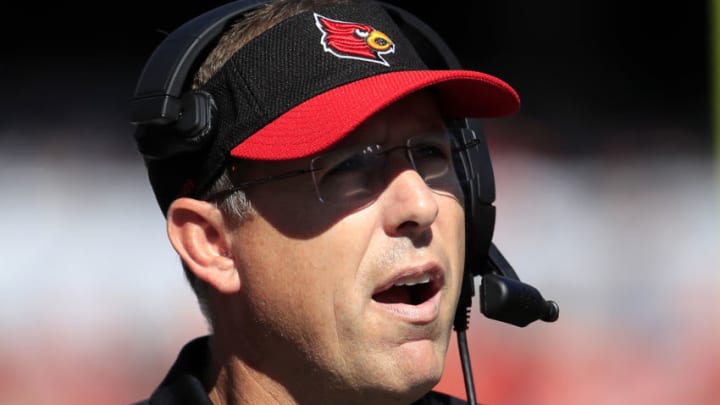 Scott Satterfield of the Louisville Cardinals (Photo by Andy Lyons/Getty Images)