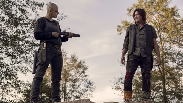 Samantha Morton as Alpha, Norman Reedus as Daryl Dixon - The Walking Dead _ Season 9, Episode 15 - Photo Credit: Gene Page/AMC