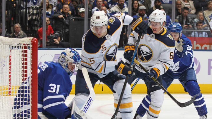 TORONTO, ON – NOVEMBER 30: Rasmus Ristolainen #55 of the Buffalo Sabres. (Photo by Claus Andersen/Getty Images)