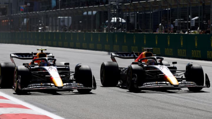 Max Verstappen, Sergio Perez, Red Bull, Formula 1 (Photo by Peter Fox/Getty Images)