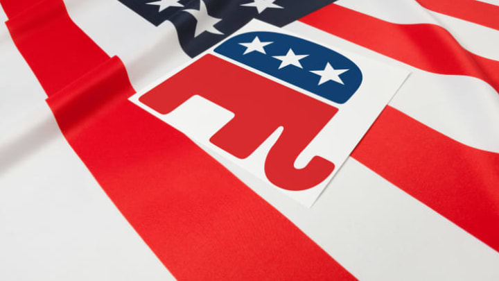 Elephant symbol for the Republican party.