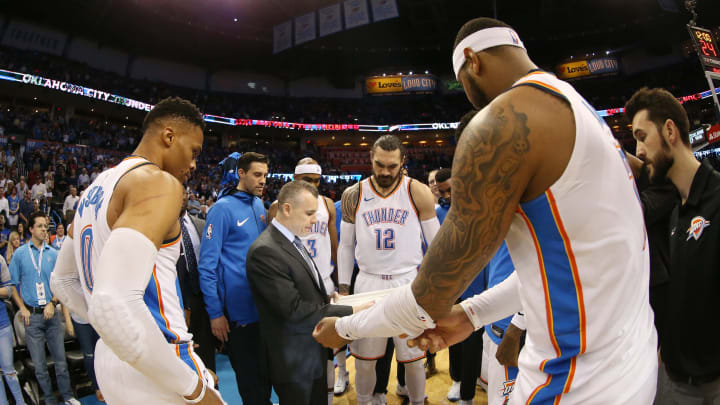 OKLAHOMA CITY, OK – APRIL 11: Copyright Notice: Copyright 2018 NBAE (Photo by Layne Murdoch/NBAE via Getty Images)