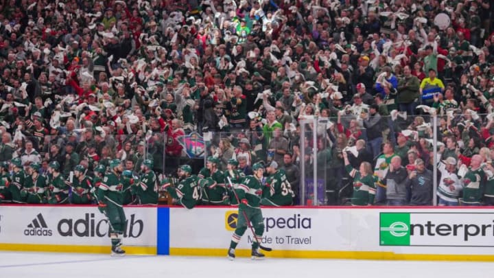 The Minnesota Wild will open the 2022-23 season with four straight games at the Xcel Energy Center.( Brad Rempel-USA TODAY Sports