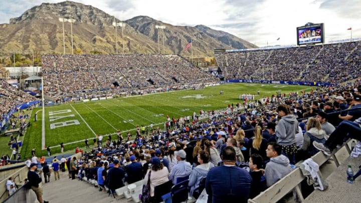 PROVO, UT - NOVEMBER 12: General view of LaVell Edwards Stadium during the game between the Southern Utah Thunderbirds and the Brigham Young Cougars on November 12, 2016 in Provo Utah. (Photo by Gene Sweeney Jr/Getty Images) *** Local Caption ***