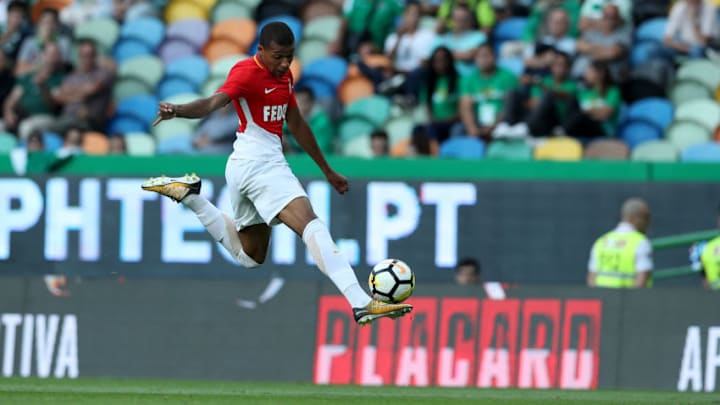 LISBON, PORTUGAL - JULY 22: Monaco forward Kylian Mbappe from France during the Friendly match between Sporting CP and AS Monaco at Estadio Jose Alvalade on July 22, 2017 in Lisbon, Portugal. (Photo by Carlos Rodrigues/Getty Images)