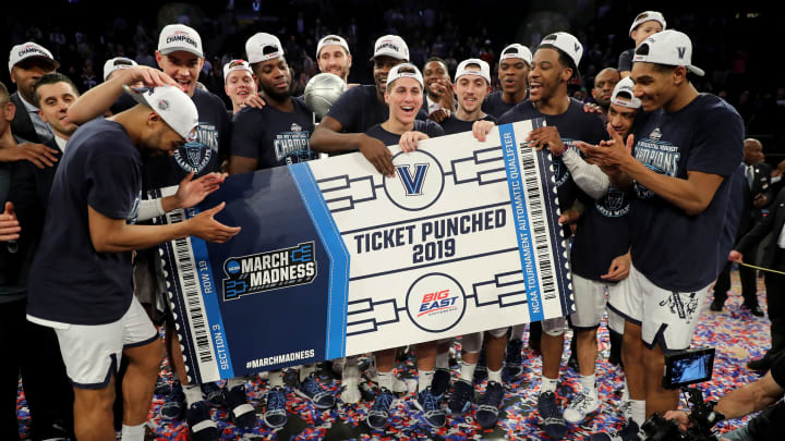 NEW YORK, NEW YORK – MARCH 16: The Wildcats celebrate. (Photo by Elsa/Getty Images)