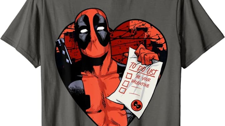 Discover Marvel's Deadpool Valentine's Day T-shirt on Amazon.