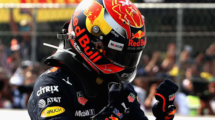 MEXICO CITY, MEXICO - OCTOBER 29: Race winner Max Verstappen of Netherlands and Red Bull Racing celebrates in parc ferme during the Formula One Grand Prix of Mexico at Autodromo Hermanos Rodriguez on October 29, 2017 in Mexico City, Mexico. (Photo by Mark Thompson/Getty Images)