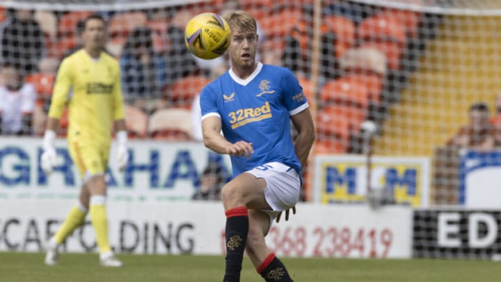 DUNDEE, SCOTLAND - AUGUST 07: Filip Helander of Rangers during the Cinch Scottish Premiership match between Dundee United and Rangers FC at on August 7, 2021 in Dundee, United Kingdom. (Photo by Steve Welsh/Getty Images)