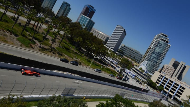 LONG BEACH, CA - APRIL 11: Ryan Briscoe of Australia driver of the #8 NTT Data Chip Ganassi Racing Dallara Chevrolet during practice for the IndyCar Series Toyota Grand Prix of Long Beach on April 11, 2014 on the streets of Long Beach, California. (Photo by Robert Laberge/Getty Images)