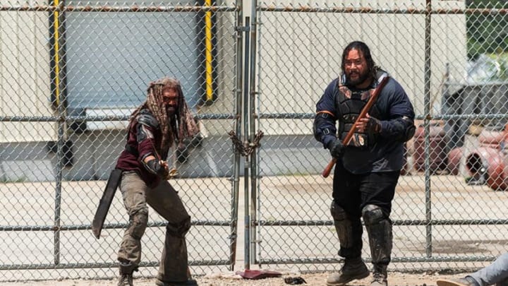 Ezekiel (Khary Payton) and Jerry (Cooper Andrews) in The Walking Dead Season 8 Episode 4Photo by Gene Page/AMC