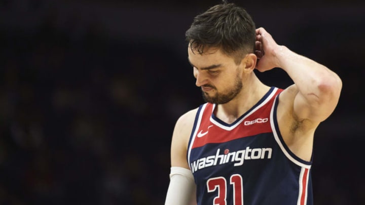 MINNEAPOLIS, MN - MARCH 09: Tomas Satoransky #31 of the Washington Wizards looks on during the game against the Minnesota Timberwolves on March 9, 2019 at the Target Center in Minneapolis, Minnesota. NOTE TO USER: User expressly acknowledges and agrees that, by downloading and or using this Photograph, user is consenting to the terms and conditions of the Getty Images License Agreement. (Photo by Hannah Foslien/Getty Images)