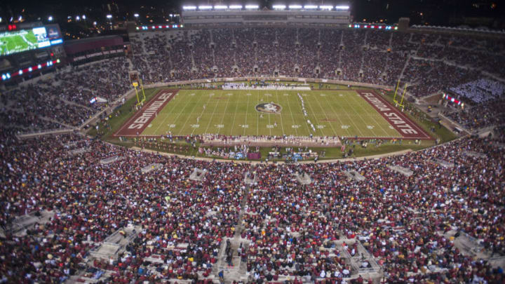 TALLAHASSEE, FL - NOVEMBER 8: A general view of Doak Campbell Stadium during a game between the Virginia Cavaliers and Florida State Seminoles on November 8, 2014 in Tallahassee, Florida. (Photo by Jeff Gammons/Getty Images)