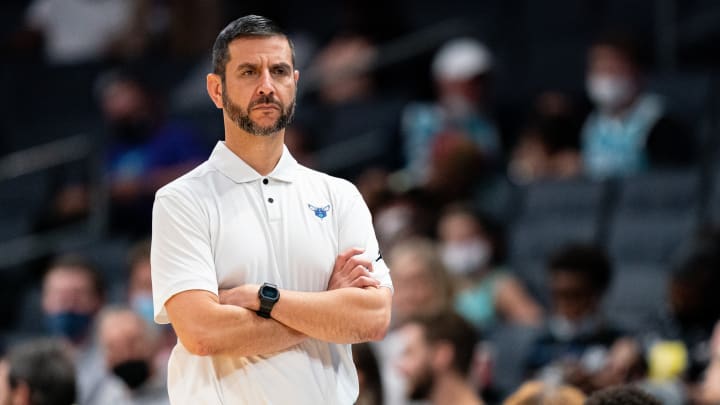 James Borrego of the Charlotte Hornets. Photo by Jacob Kupferman/Getty Images