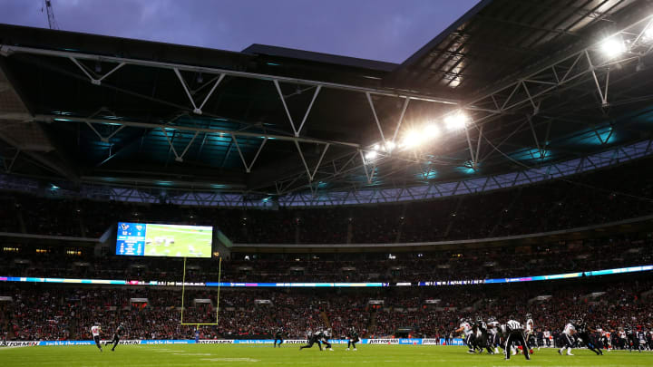 LONDON, ENGLAND – NOVEMBER 03: General view inside the stadium during the NFL match between the Houston Texans and Jacksonville Jaguars at Wembley Stadium on November 03, 2019 in London, England. (Photo by Jack Thomas/Getty Images)