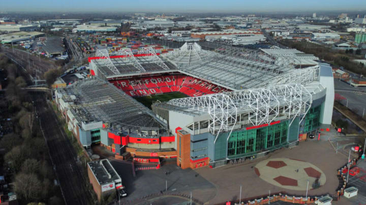Old Trafford ahead of Manchester United vs. Atletico Madrid. (Michael Regan/Getty Images) Old Trafford ahead of Manchester United vs. Atletico Madrid. (Michael Regan/Getty Images)