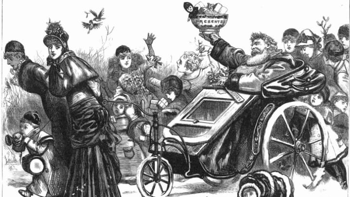An 1879 image of Father Christmas.