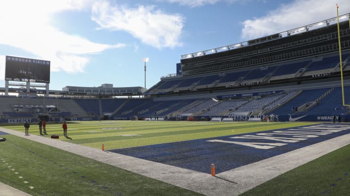 Oct 31, 2020; Lexington, Kentucky, USA; A general view of the stadium at Kroger Field prior to the game between the Kentucky Wildcats and the Georgia Bulldogs. Mandatory Credit: Katie Stratman-USA TODAY Sports