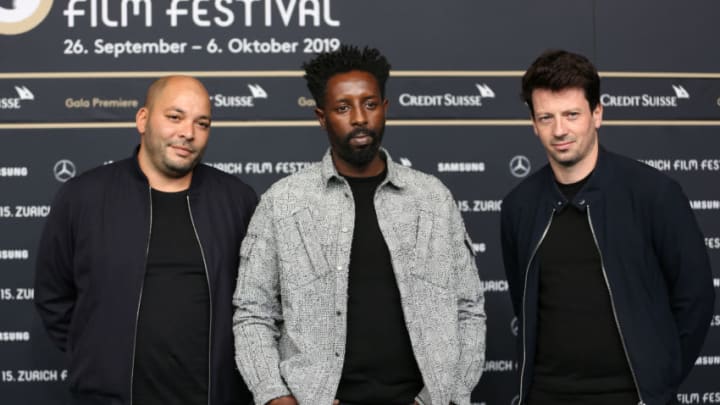 ZURICH, SWITZERLAND - SEPTEMBER 27: Toufik Ayadi , Ladj Ly and Christophe Barral attend the "Les Miserables" photo call during the 15th Zurich Film Festival at Kino Corso on September 27, 2019 in Zurich, Switzerland. (Photo by Ferda Demir/Getty Images for ZFF)