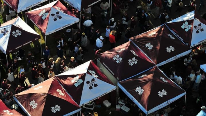 Fans tailgating prior to the Mississippi State football game (Photo by Rick Dole/Getty Images)