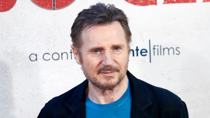 MADRID, SPAIN – JULY 16: Actor Liam Neeson attends ‘Venganza Bajo Cero’ photocall at the Villamagna Hotel on July 16, 2019 in Madrid, Spain. (Photo by Carlos Alvarez/Getty Images)