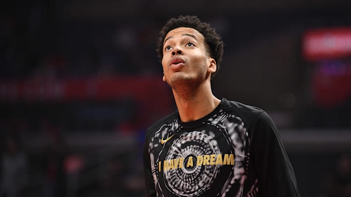 LOS ANGELES, CA – JANUARY 13: Sacramento Kings Forward Skal Labissiere (7) looks on before an NBA game between the Sacramento Kings and the Los Angeles Clippers on January 06, 2018 at STAPLES Center in Los Angeles, CA. (Photo by Brian Rothmuller/Icon Sportswire via Getty Images)