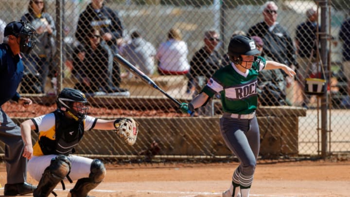 Mar 7, 2020; Winter Haven, FL, USA; During THE Spring Games at DiamondPlex Softball Complex. Mandatory Credit: Mike Watters-USA TODAY Sports